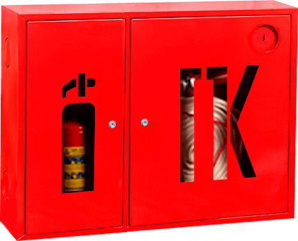 Пожарный шкаф для огнетушителя и крана ШПК 315 Н